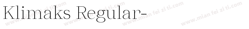 Klimaks Regular字体转换
